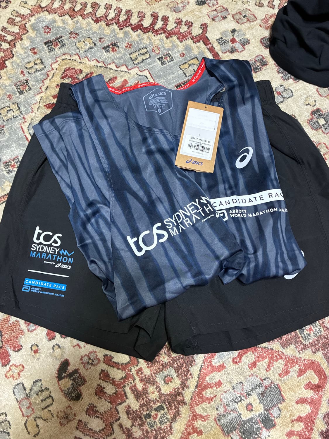 아식스 시드니마라톤 싱글렛 팬츠세트 상품이미지1