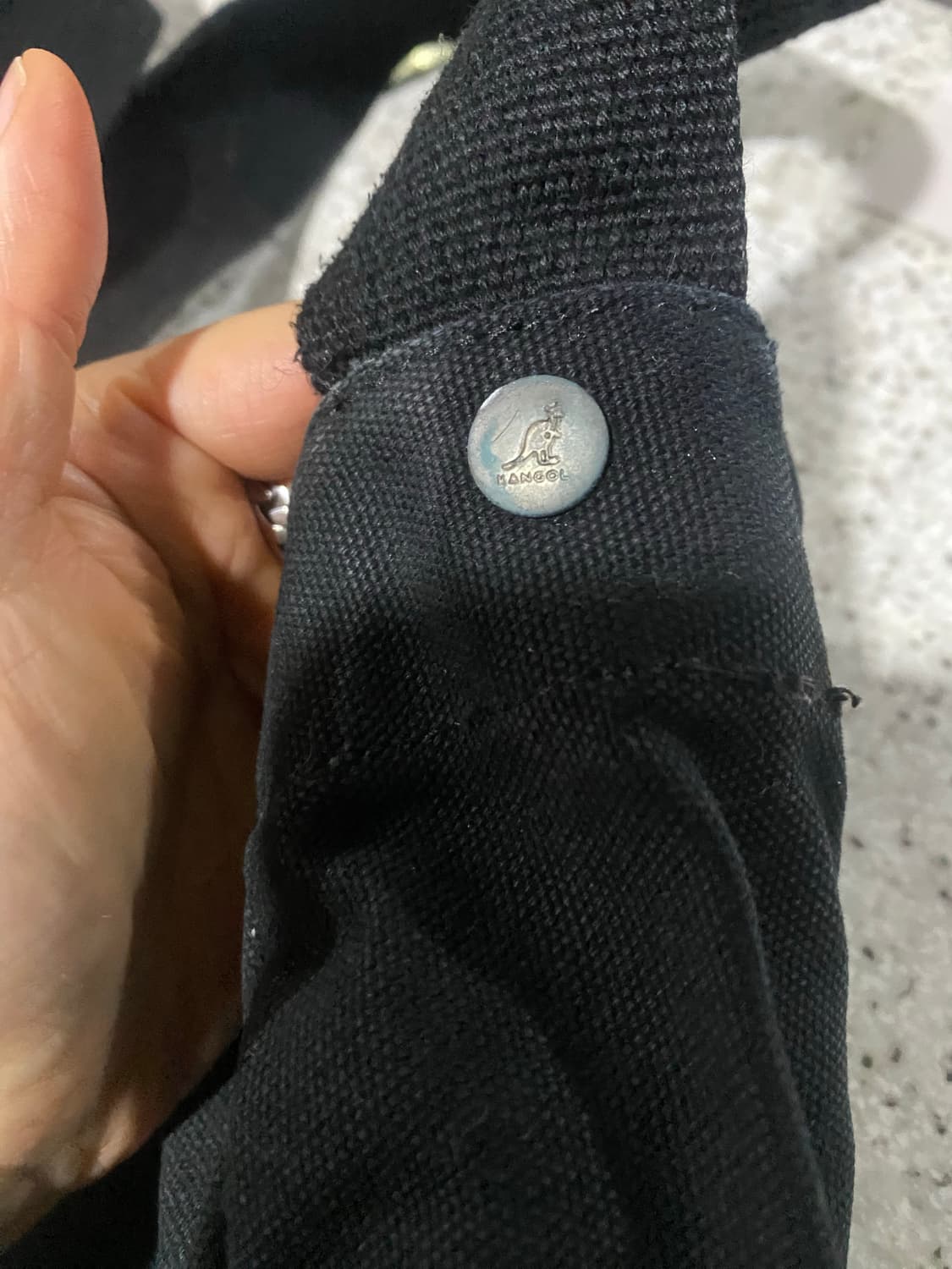 캉골 블랙 캔버스 크로스백 상품이미지3