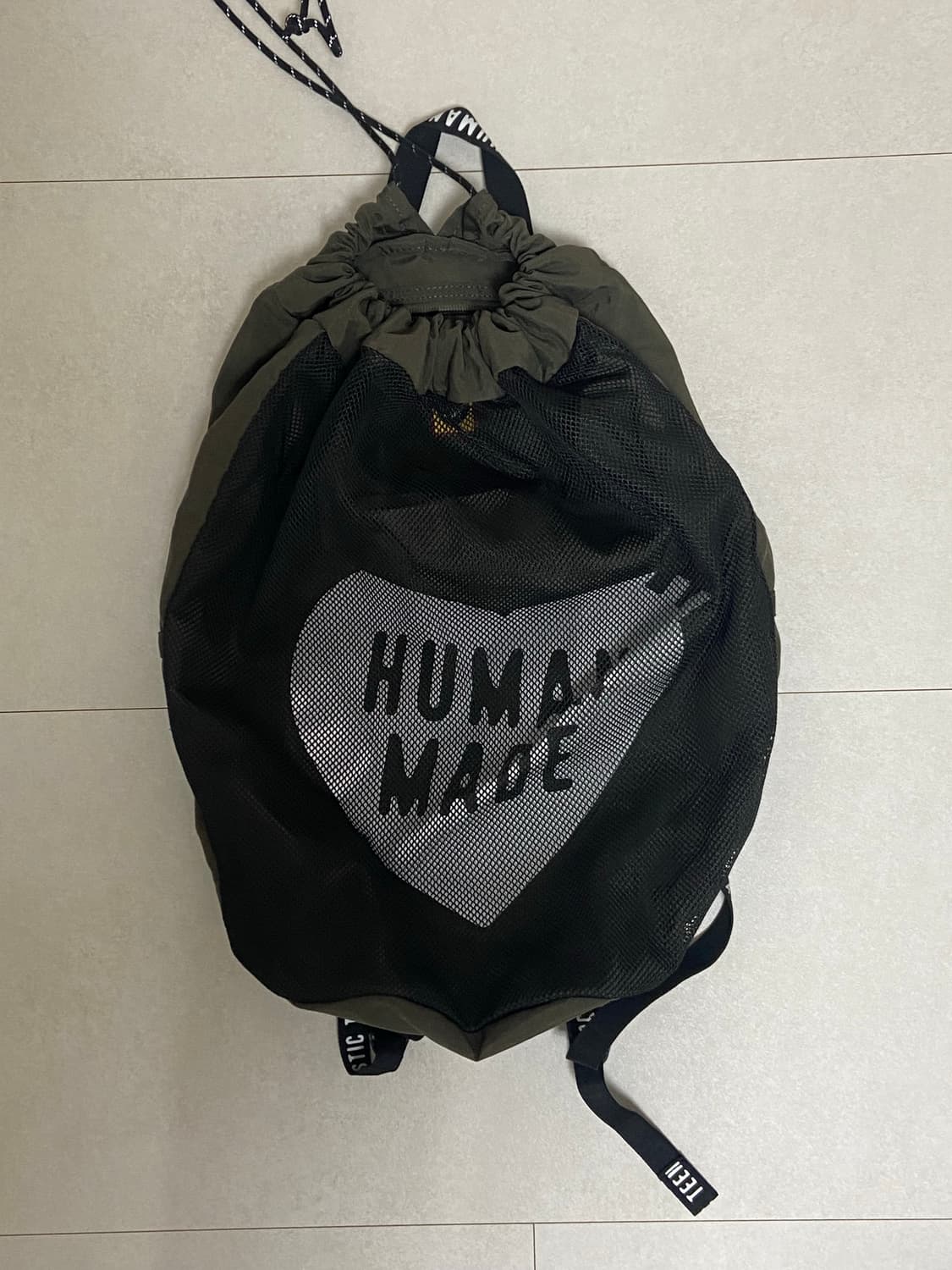 휴먼메이드 드로우스트링 백팩 올리브 드랩 상품이미지1
