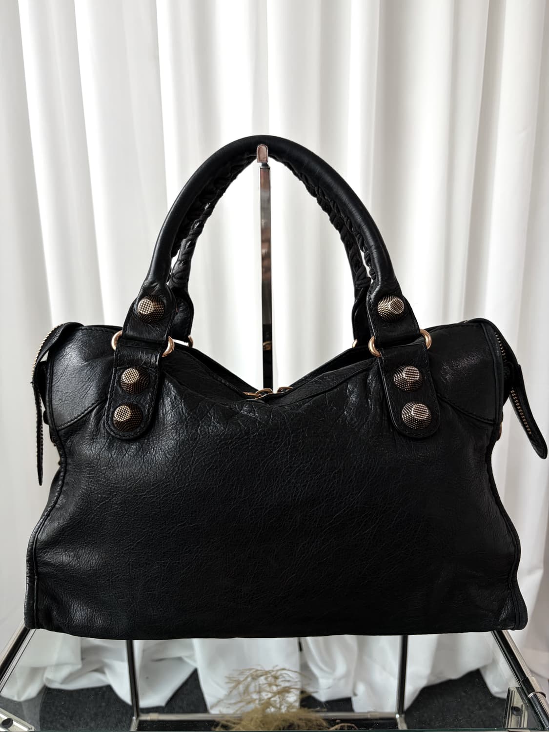 발렌시아가 시티 모터백 블랙 상품이미지4