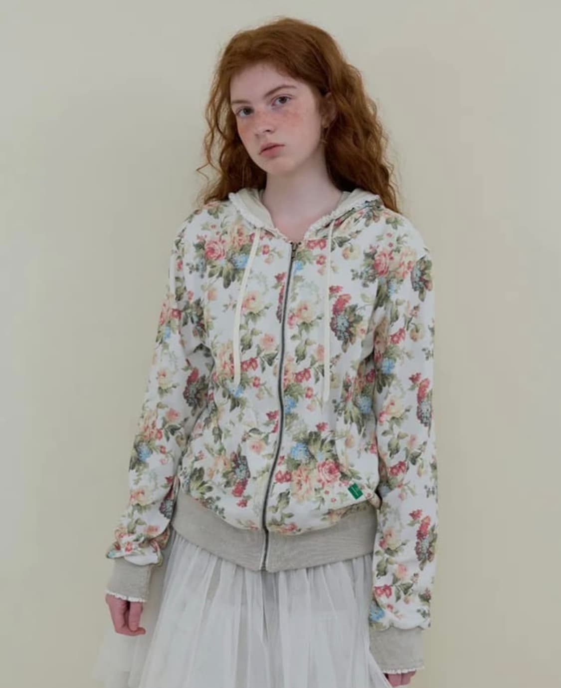 노컨텐츠 플라워 레이스집업 상품이미지1