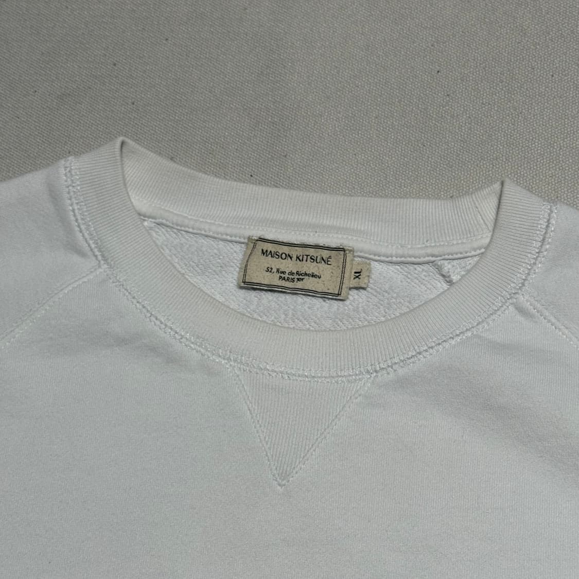 XL 메종키츠네 여우 로고 화이트 맨투맨 상품이미지6