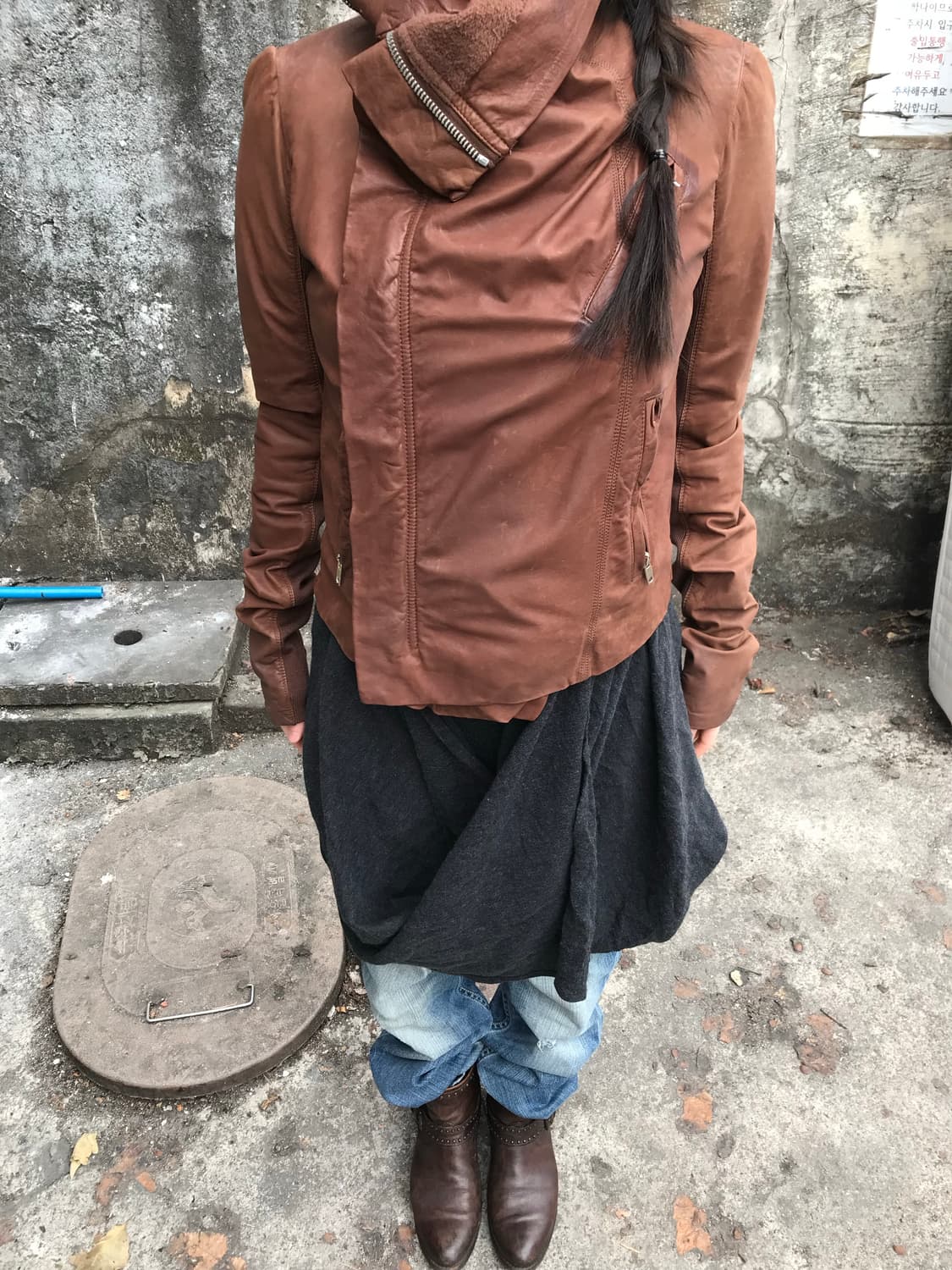 Rick Owens 2011 High Neck Leather Jacket 상품이미지6