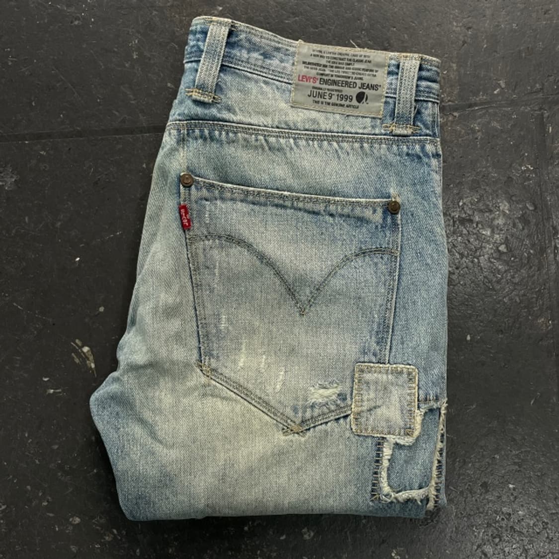 32 리바이스 엔지니어드 패치워크 청바지 상품이미지4