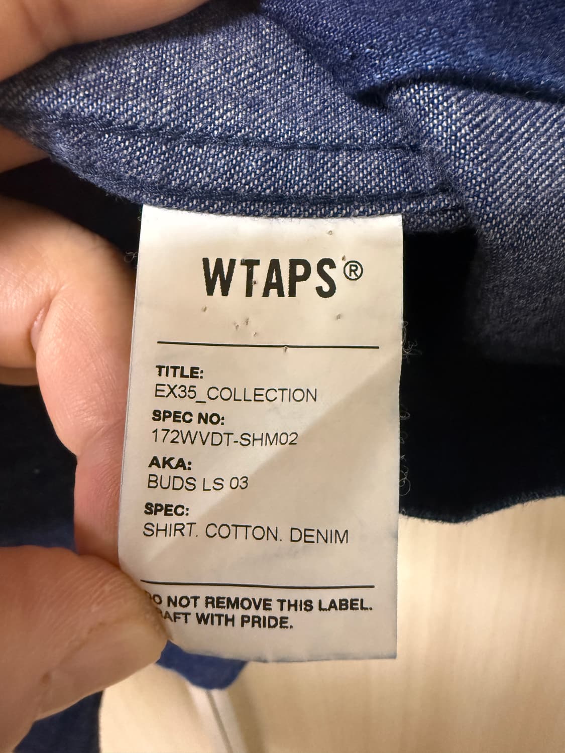 더블탭스 17aw 버즈 데님셔츠 Wtaps BUDS LS 03 상품이미지7
