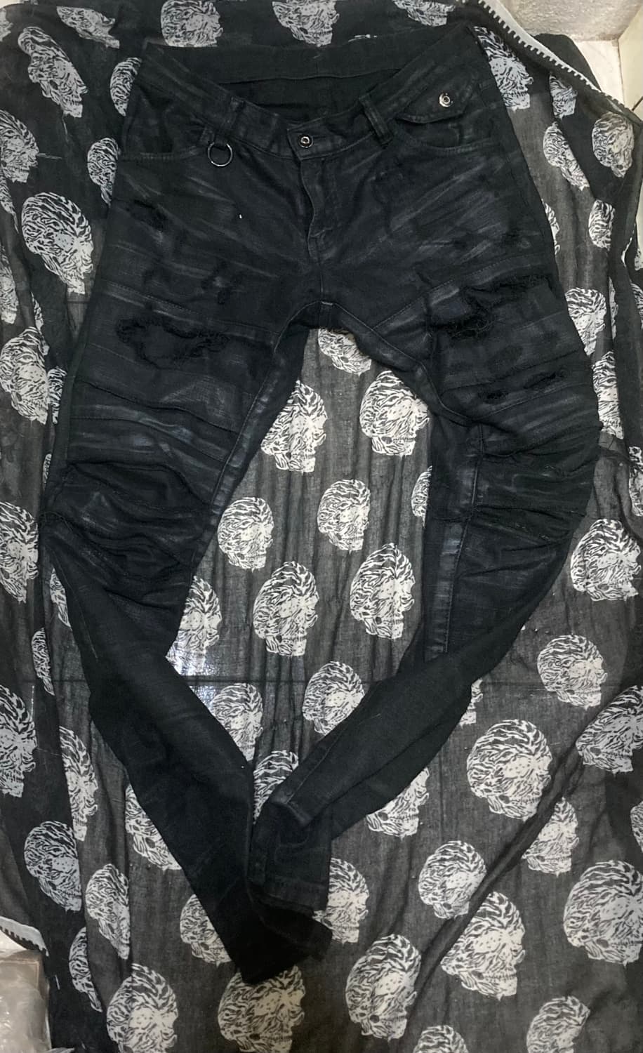 펑크 디스트로이드 스키니 팬츠 상품이미지2