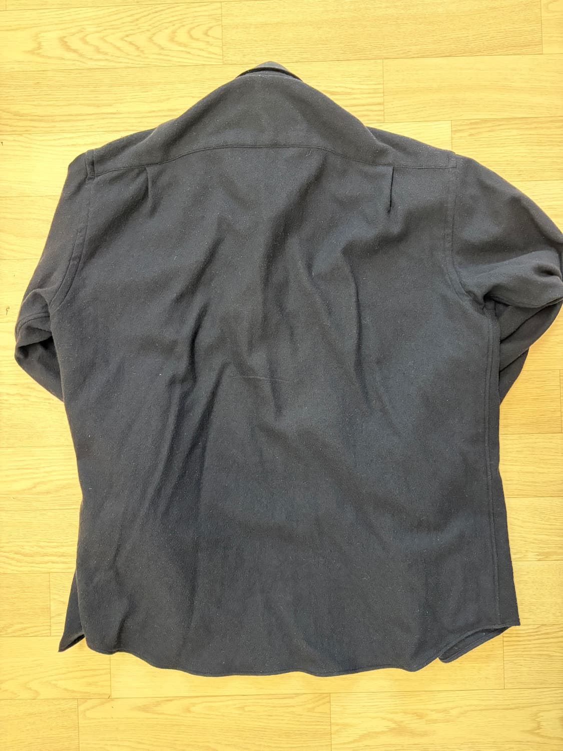 [1] 25aw 아프레쎄 울 셔츠 네이비 상품이미지2