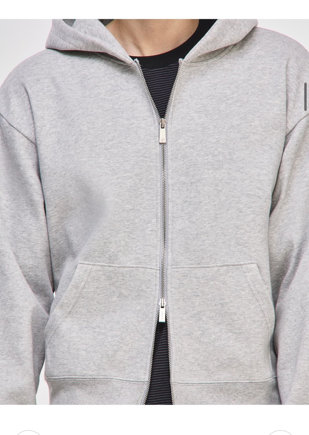 [L] 시그니처 투웨이 크롭 후드 집업 그레이 상품이미지6