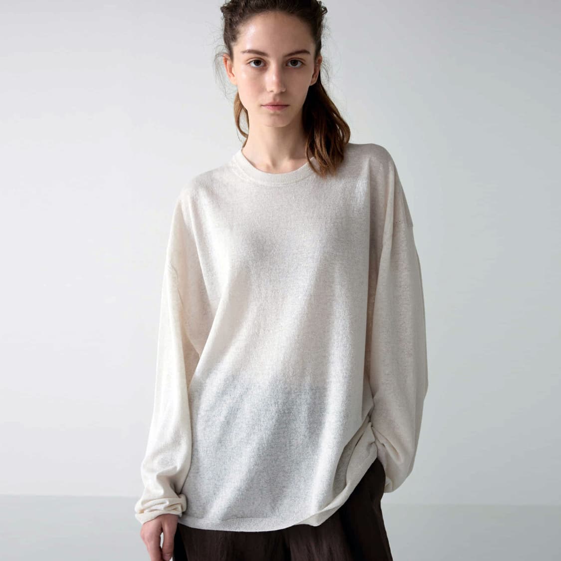 파사드패턴(FACADE PATTERN) 보이핏 린넨니트 프리사이즈 새상품 상품이미지2