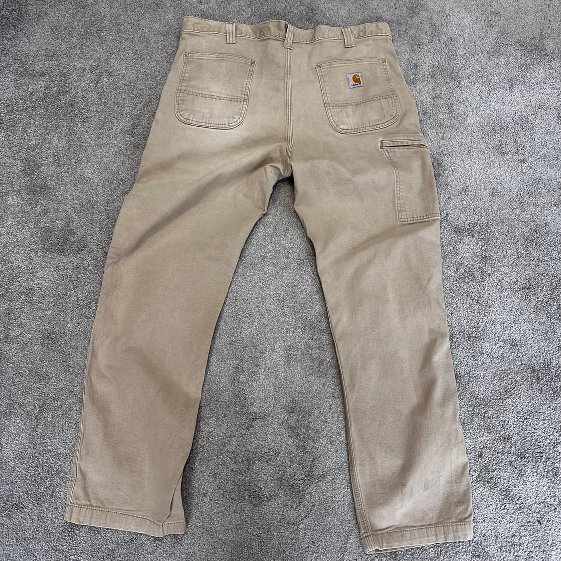 칼하트 라이트 베이지 코튼 카펜터 워크 팬츠(38) 상품이미지1