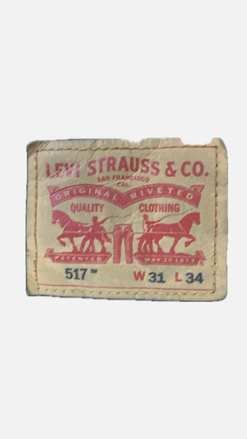 리바이스 517 블랙진 W31 L34 판매합니다 상품이미지3