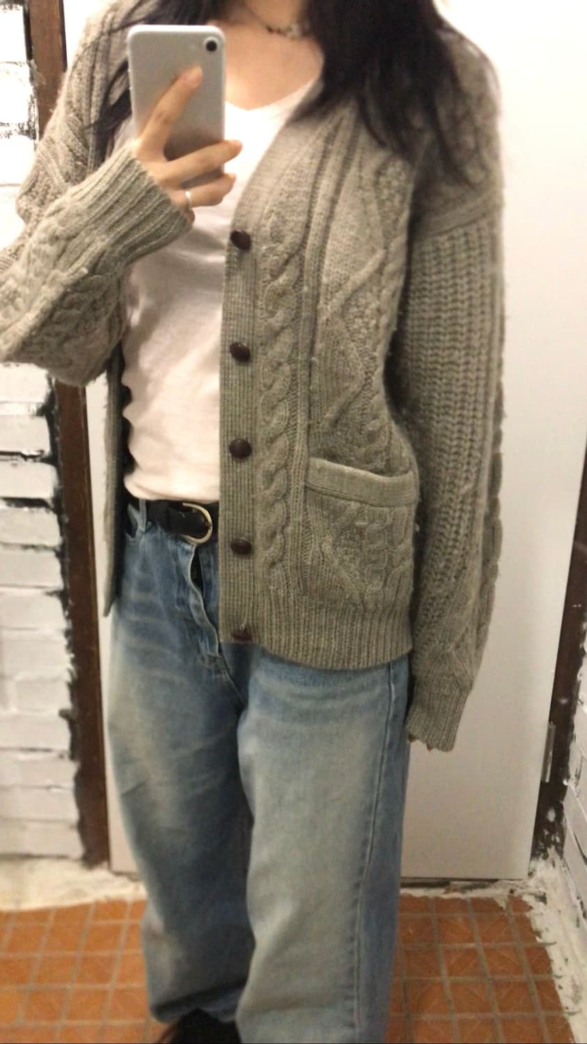 쿨 베이지 가디건 상품이미지1