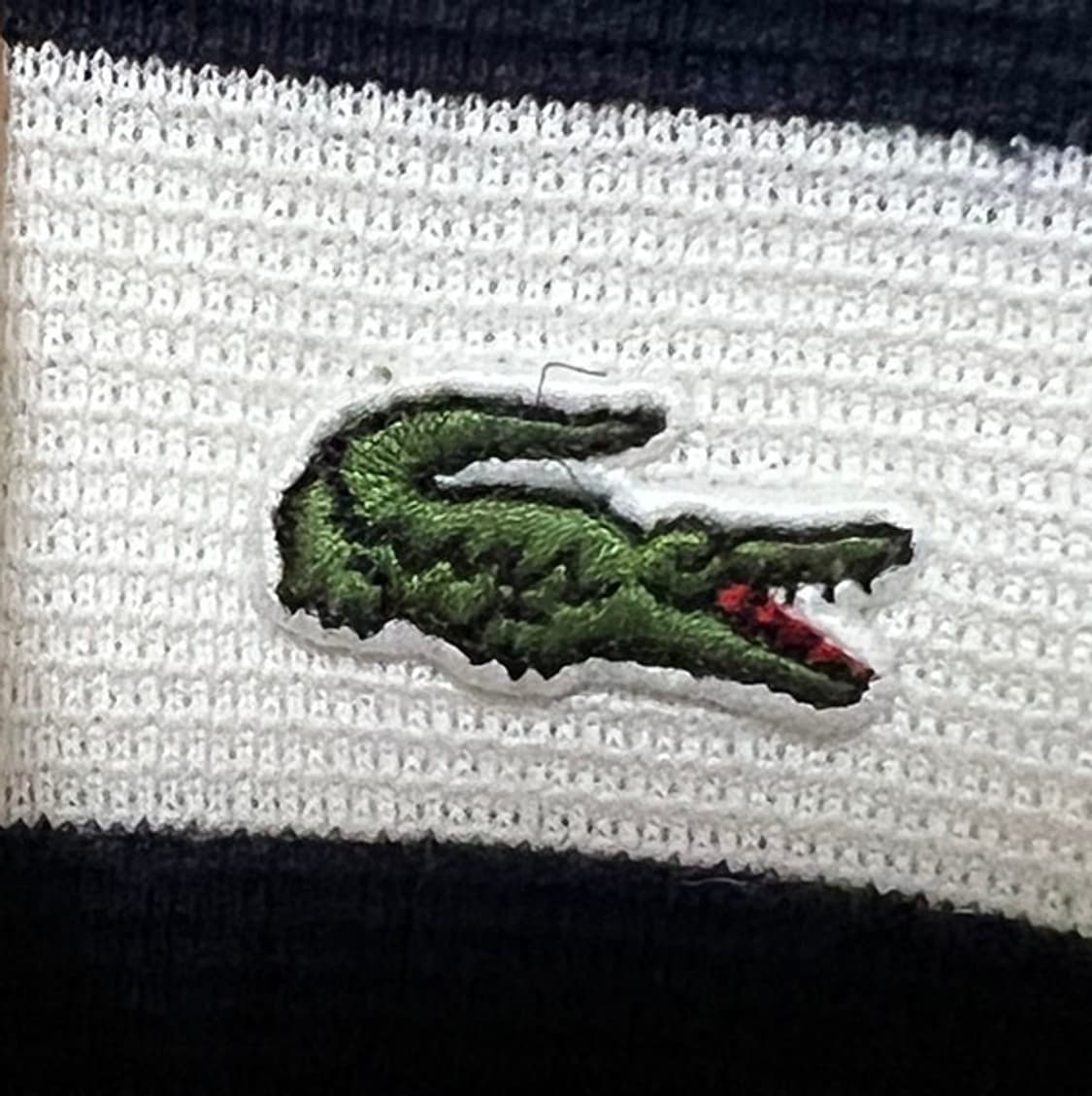Lacoste 라코스테 넥 배색 스트라이프 남자 반팔티셔츠 와플 M 95 상품이미지4