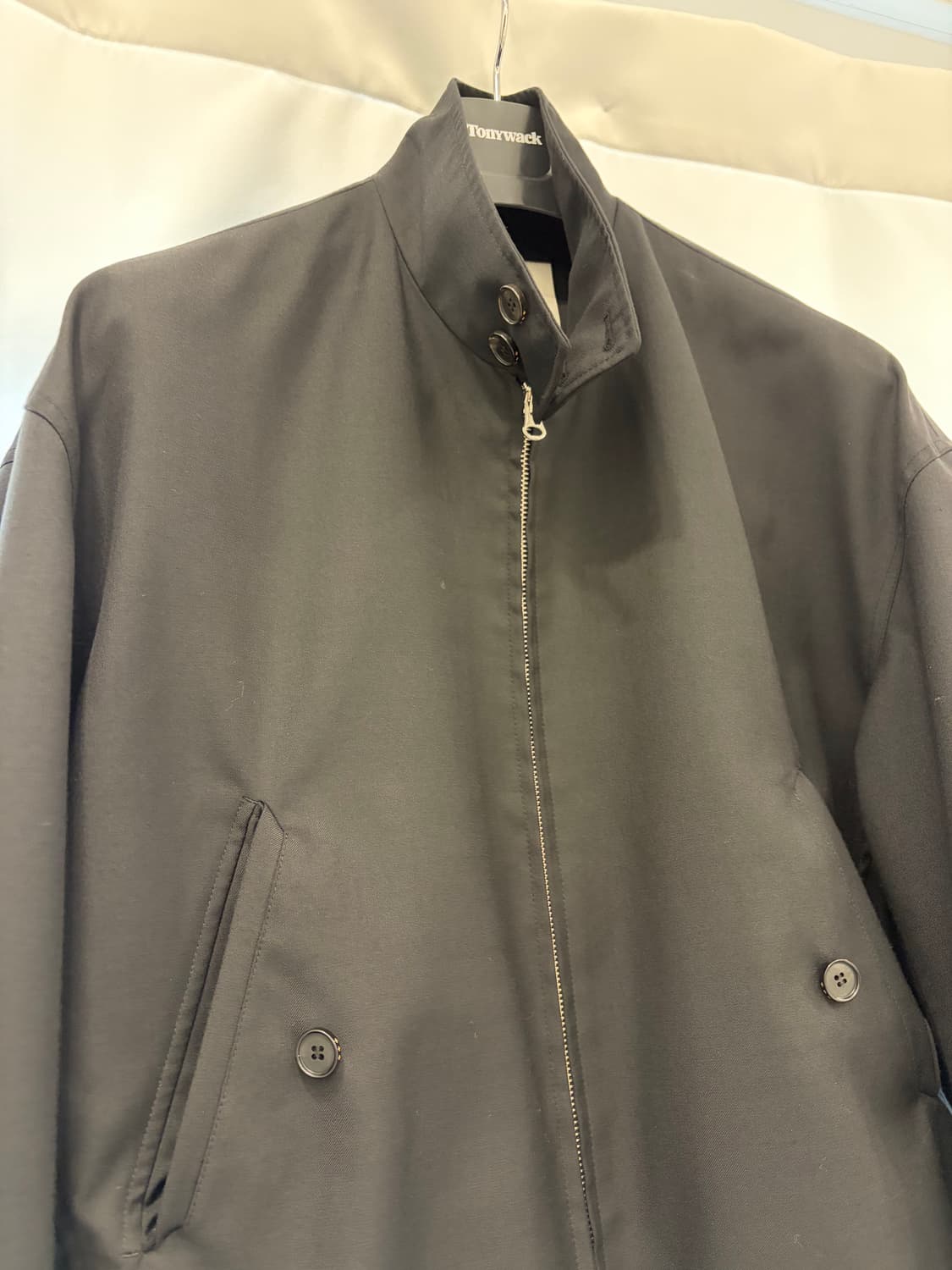 토니웩 울 해링턴 자켓 블랙 M 상품이미지4