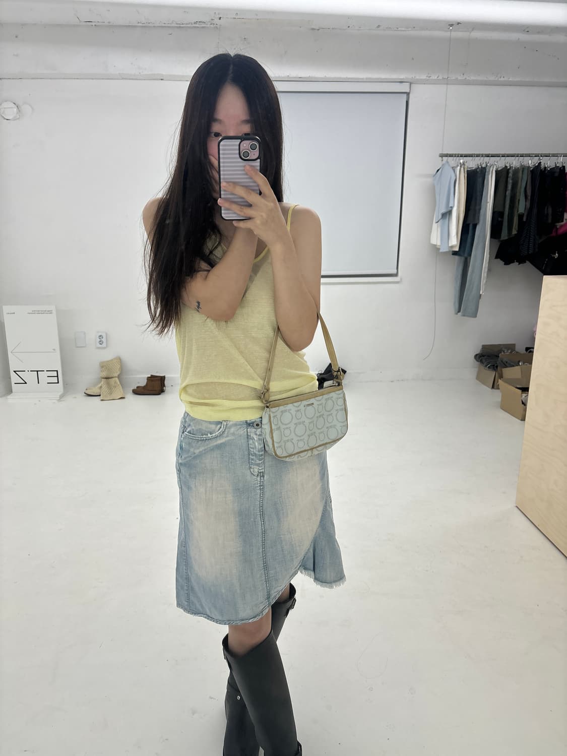 Diesel denim mid skirt 상품이미지6