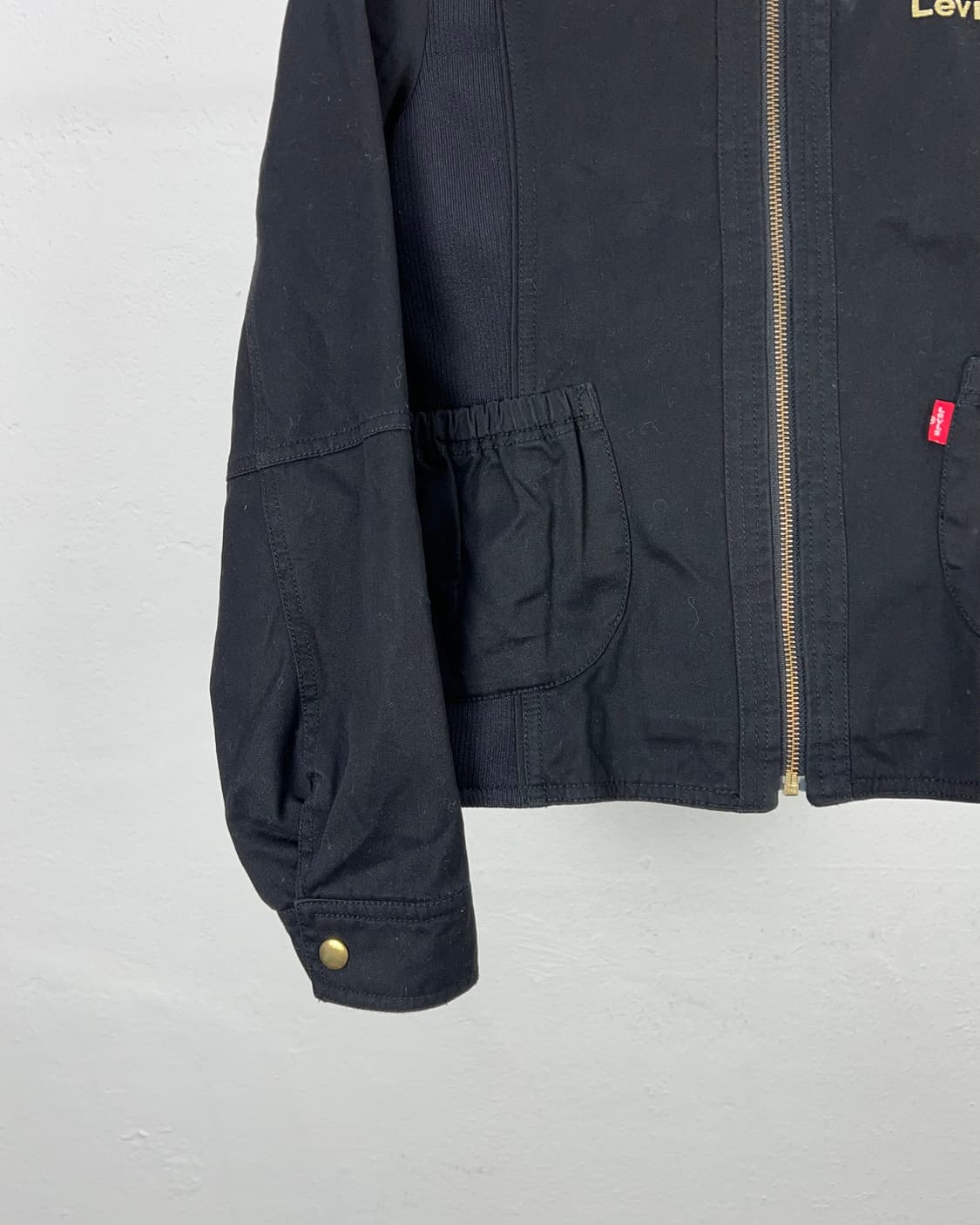 리바이스 레드 탭 블랙 골드 코튼 라이더 자켓 상품이미지4