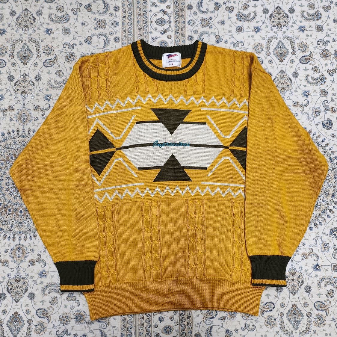 빈티지 에스닉 패턴 니트 L 상품이미지1