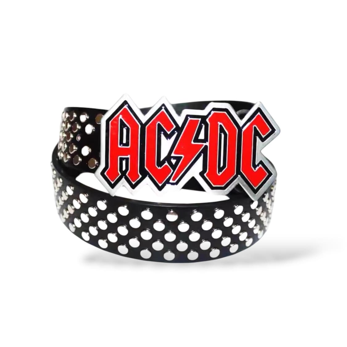 AC/DC 레드 버클 빈티지 무드 벨트  상품이미지2