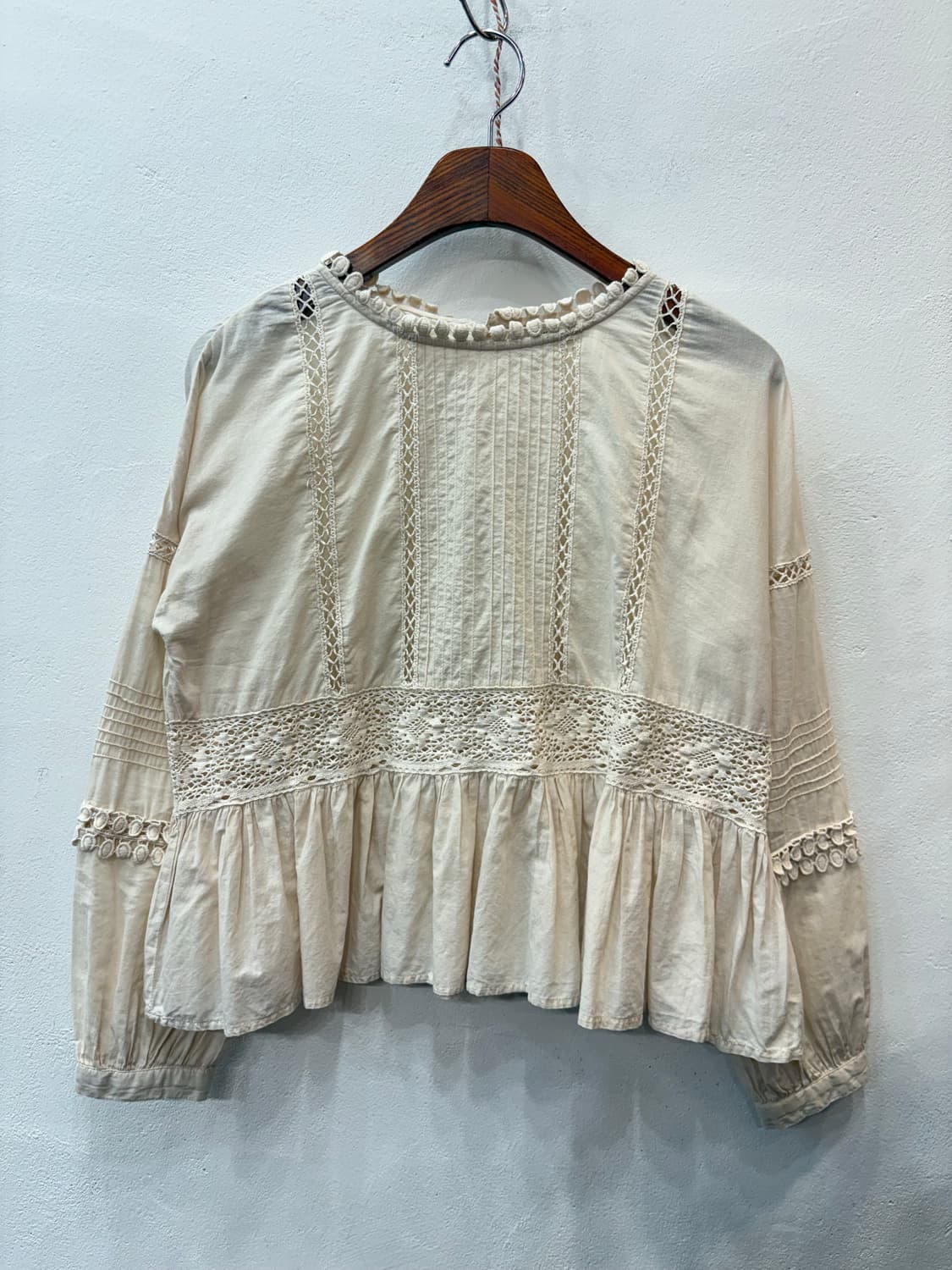 아이보리 코튼 블라우스  상품이미지2