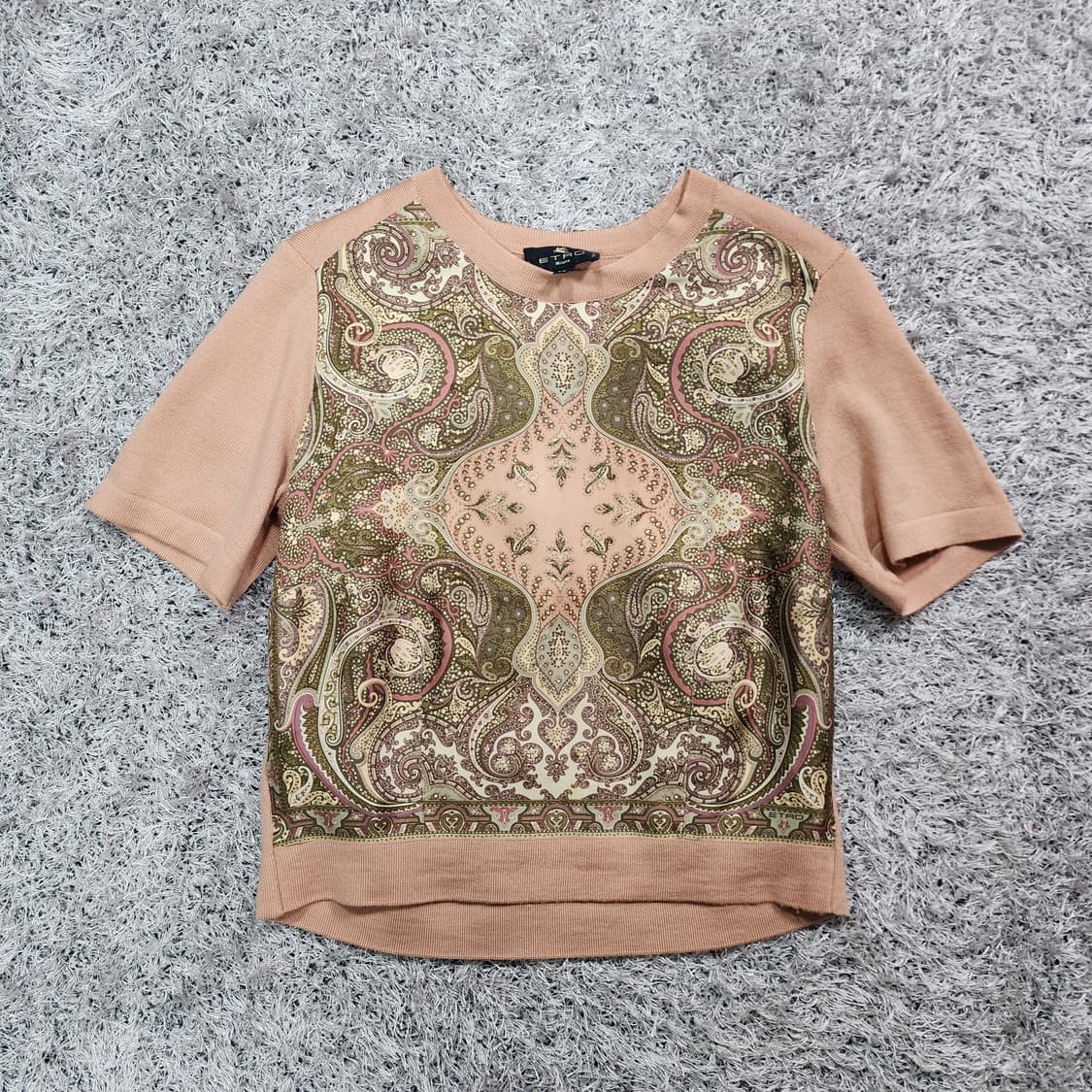 에트로 실크 울 니트 반팔셔츠 42 상품이미지1