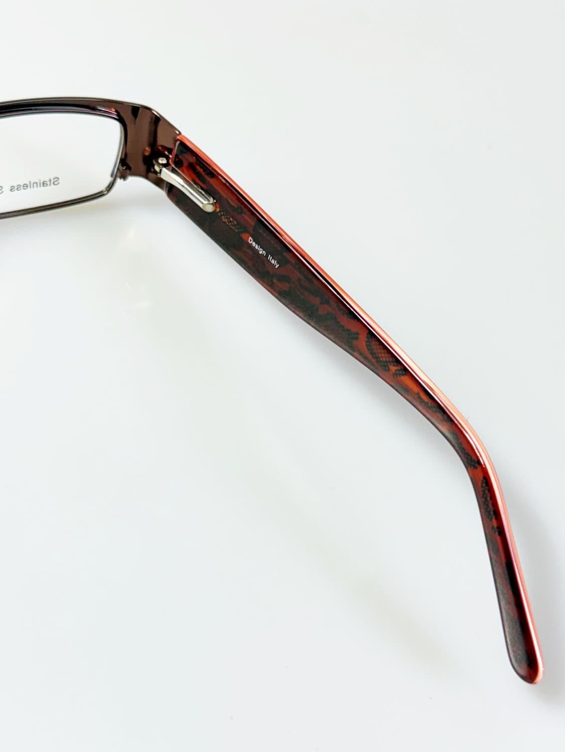 90s TOKIO 브라운 메탈 투브릿지 슬림 스퀘어 빈티지 안경 상품이미지7