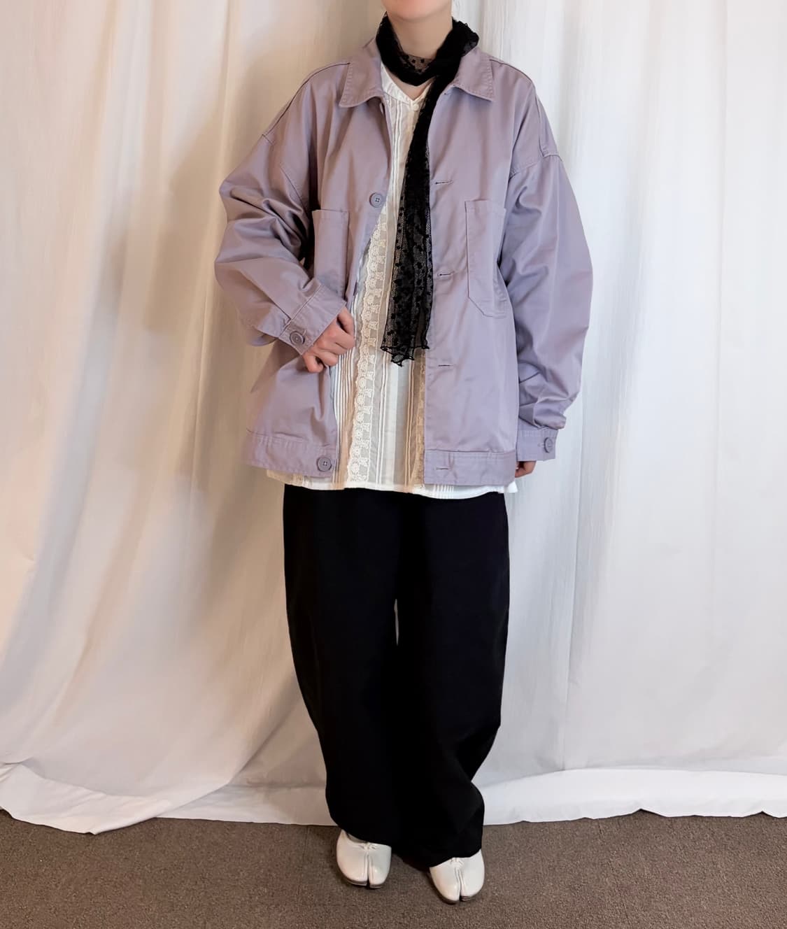 Oversized Trucker Jacket - Light Purple 상품이미지2
