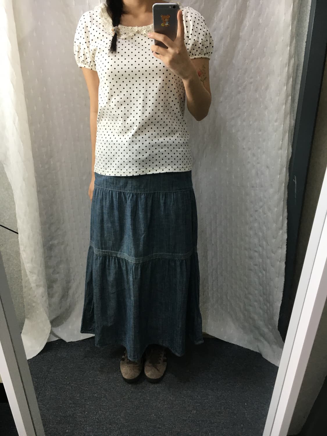 아이보리 크로쉐 도트 티셔츠 상품이미지5