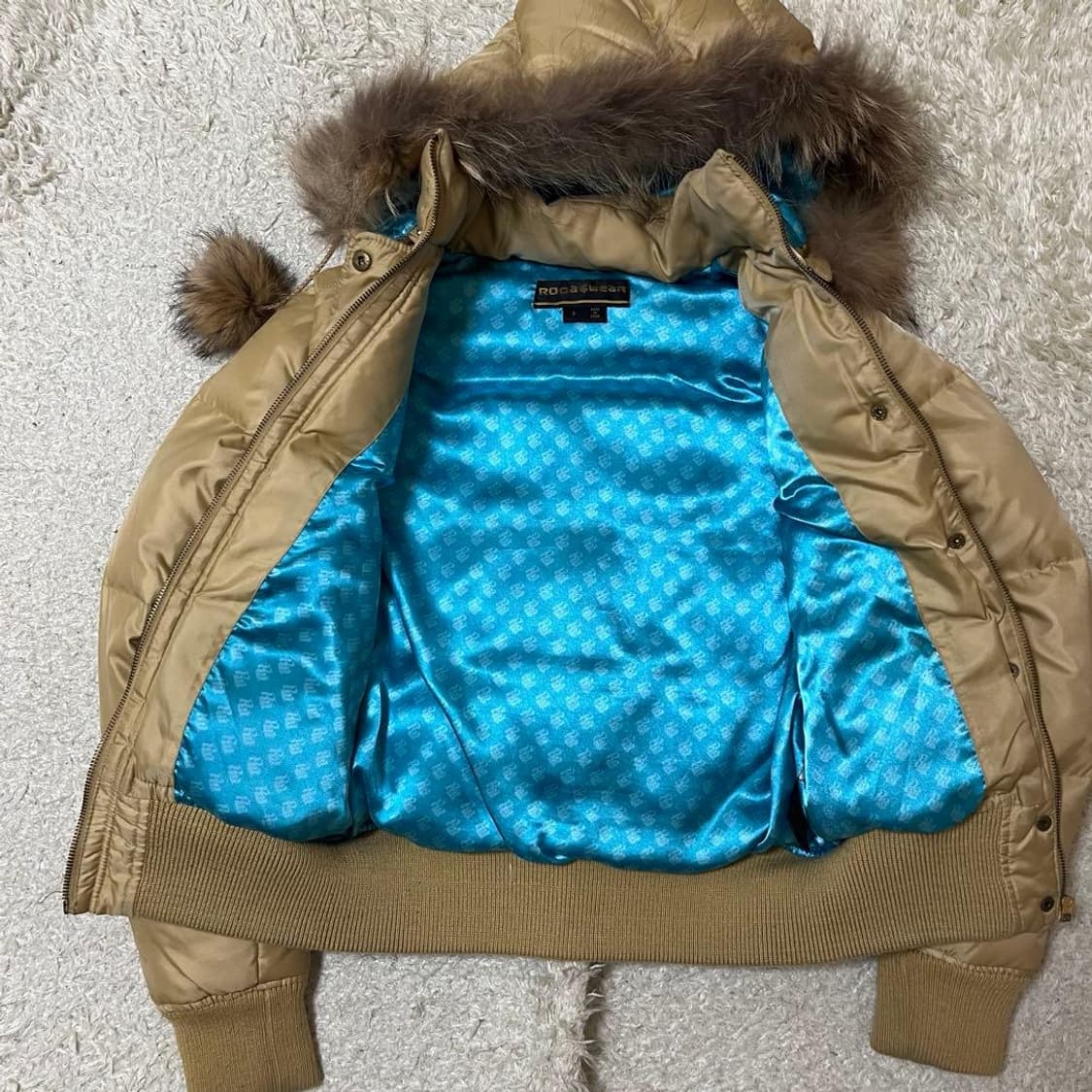 아무로나미에 후드 다운 점퍼 갸루 울프죠 y2k 상품이미지4