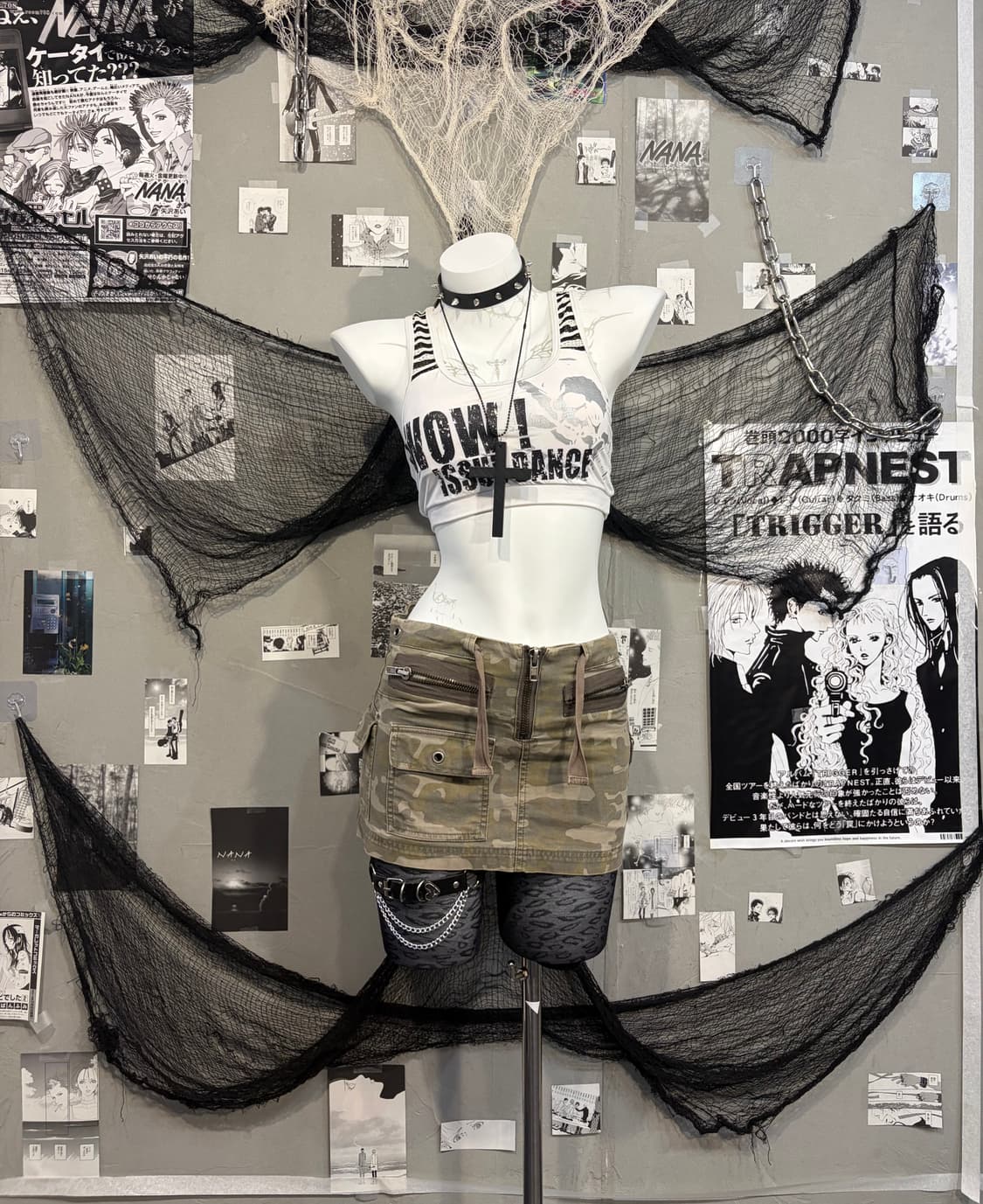 Gothic PUNK Skull Glitter Tank top 상품이미지1