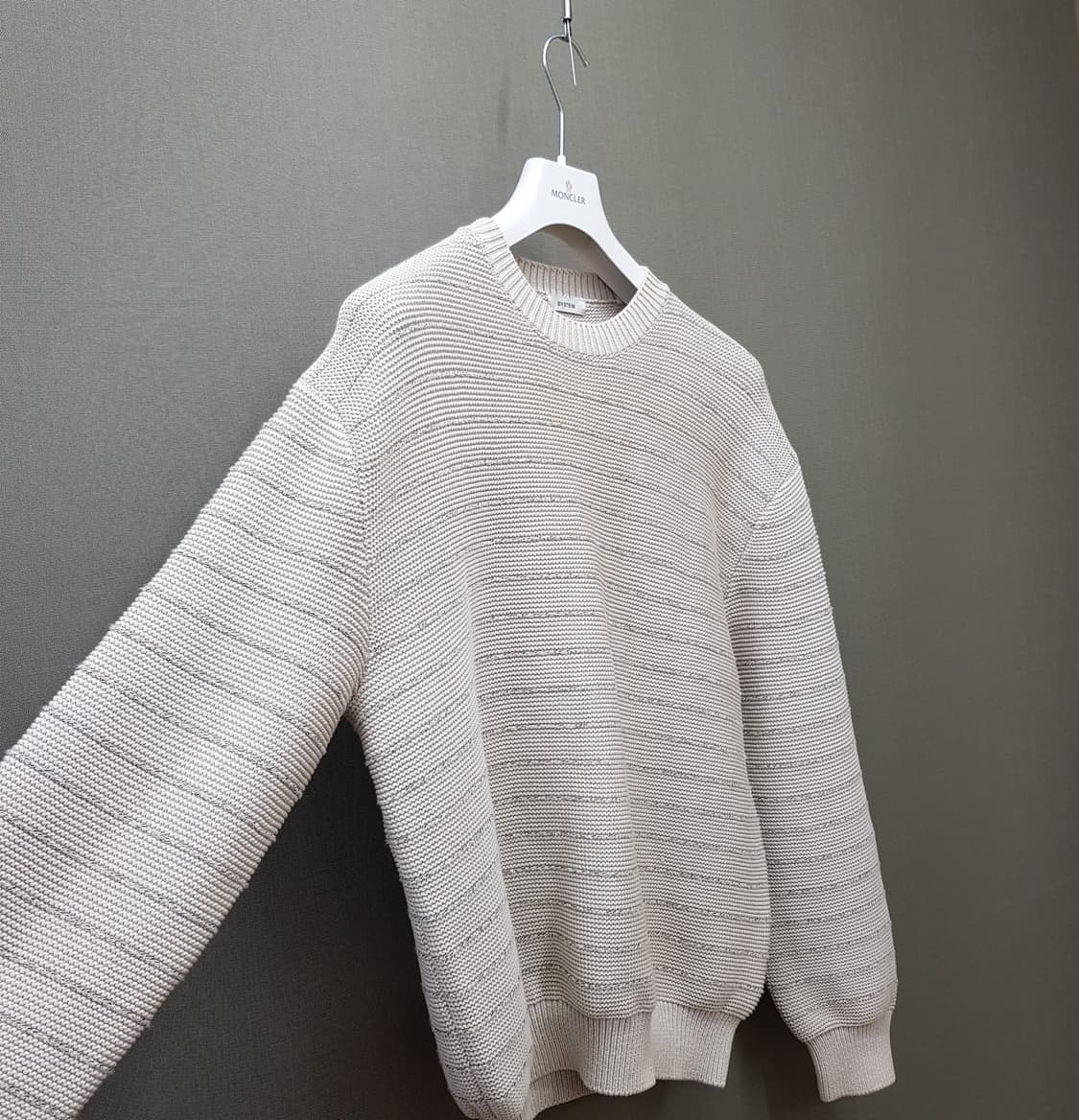 한섬 시스템옴므 2021 니트 텍스처 라운드 스웨터 100사이즈 상품이미지3