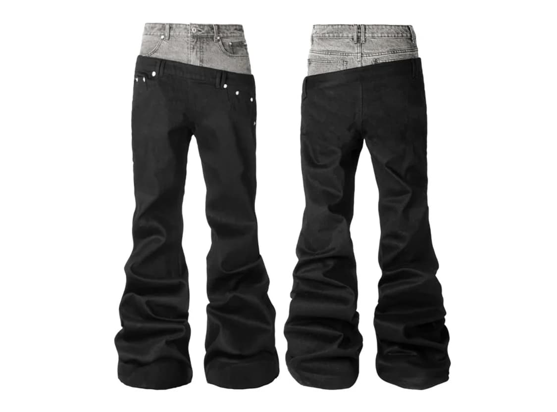 Two Tone Layered Bootcut Jeans 상품이미지5