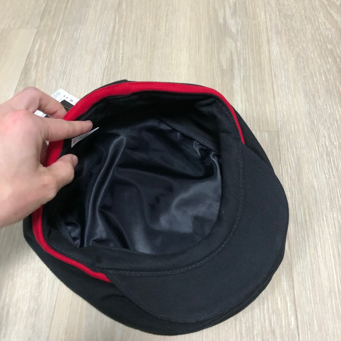 (L) 새상품 90's 나이키 NIKE 데드스탁 빈티지 트윌 베레모 블랙 상품이미지7