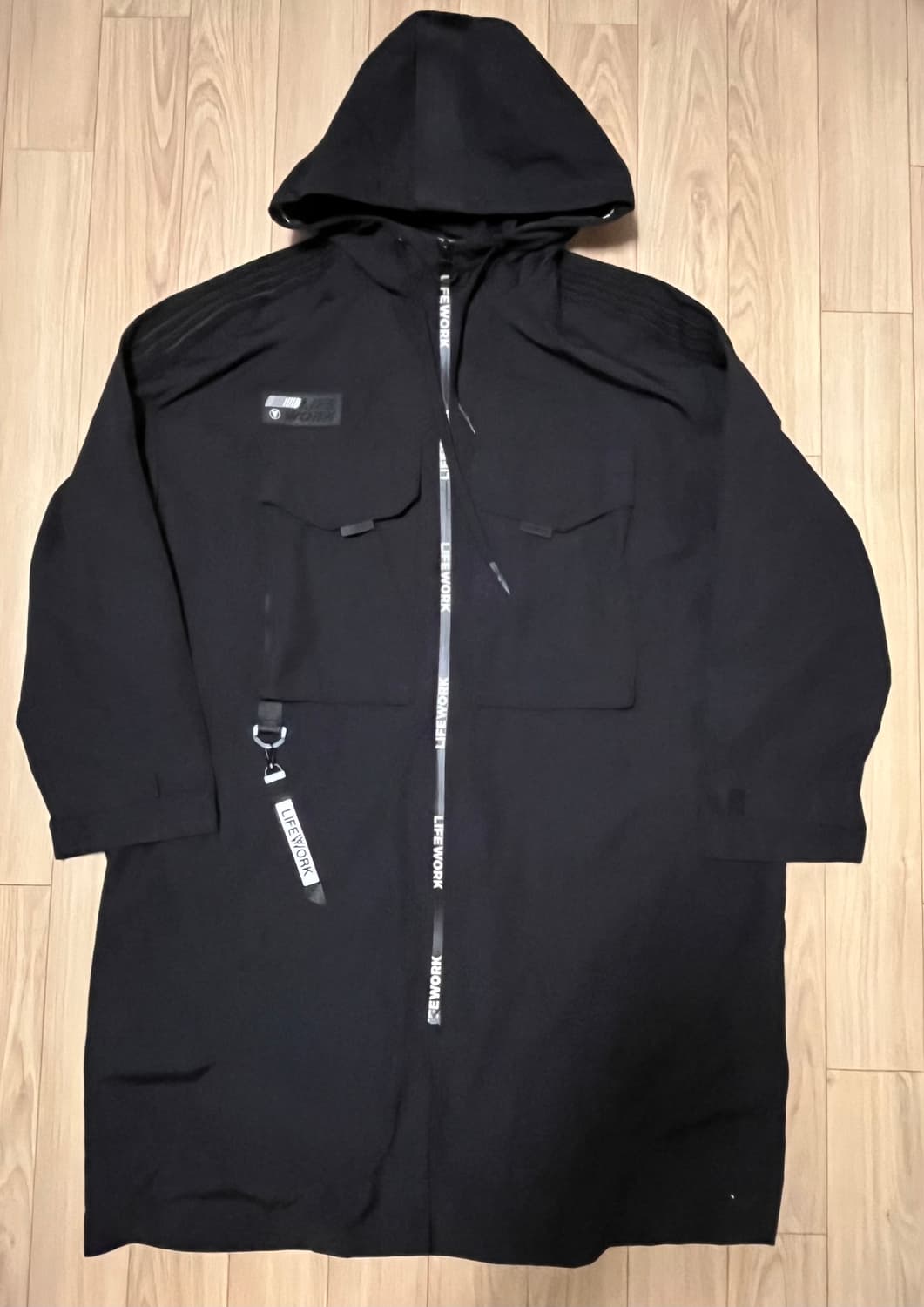 라이프워크 블랙 후드 코트 L 상품이미지1
