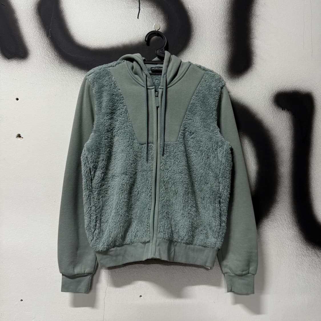 백화점판 엠포리오 아르마니 빅 로고 플리스 집업 후디 틸 상품이미지2