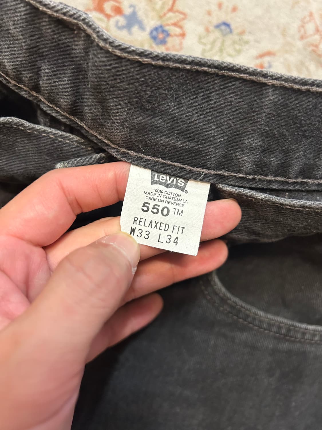 00‘s 리바이스550 블랙진33in 상품이미지3