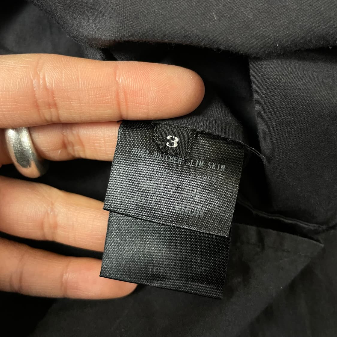 JPN 블랙 큐빅 포인트 코튼 긴팔 셔츠  상품이미지8