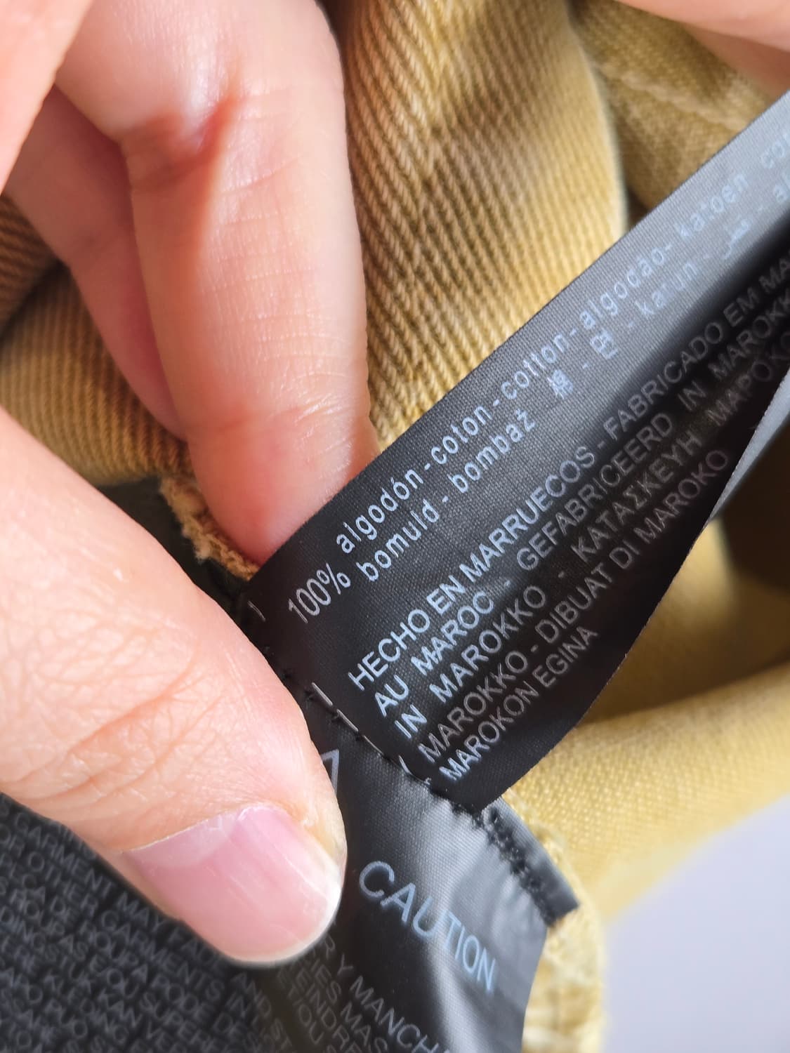 [무료배송]ZARA 자라 S 남성 릴렉스핏 데님 워크 셔츠 머스타드 상품이미지10