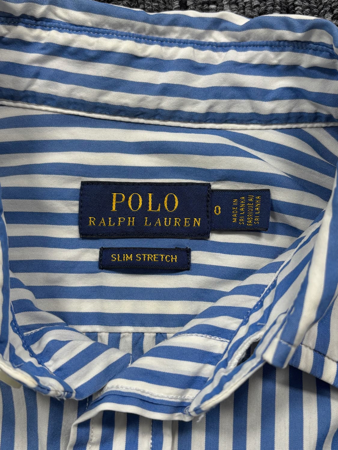 폴로 블루 스트라이프 슬림핏 셔츠 상품이미지5