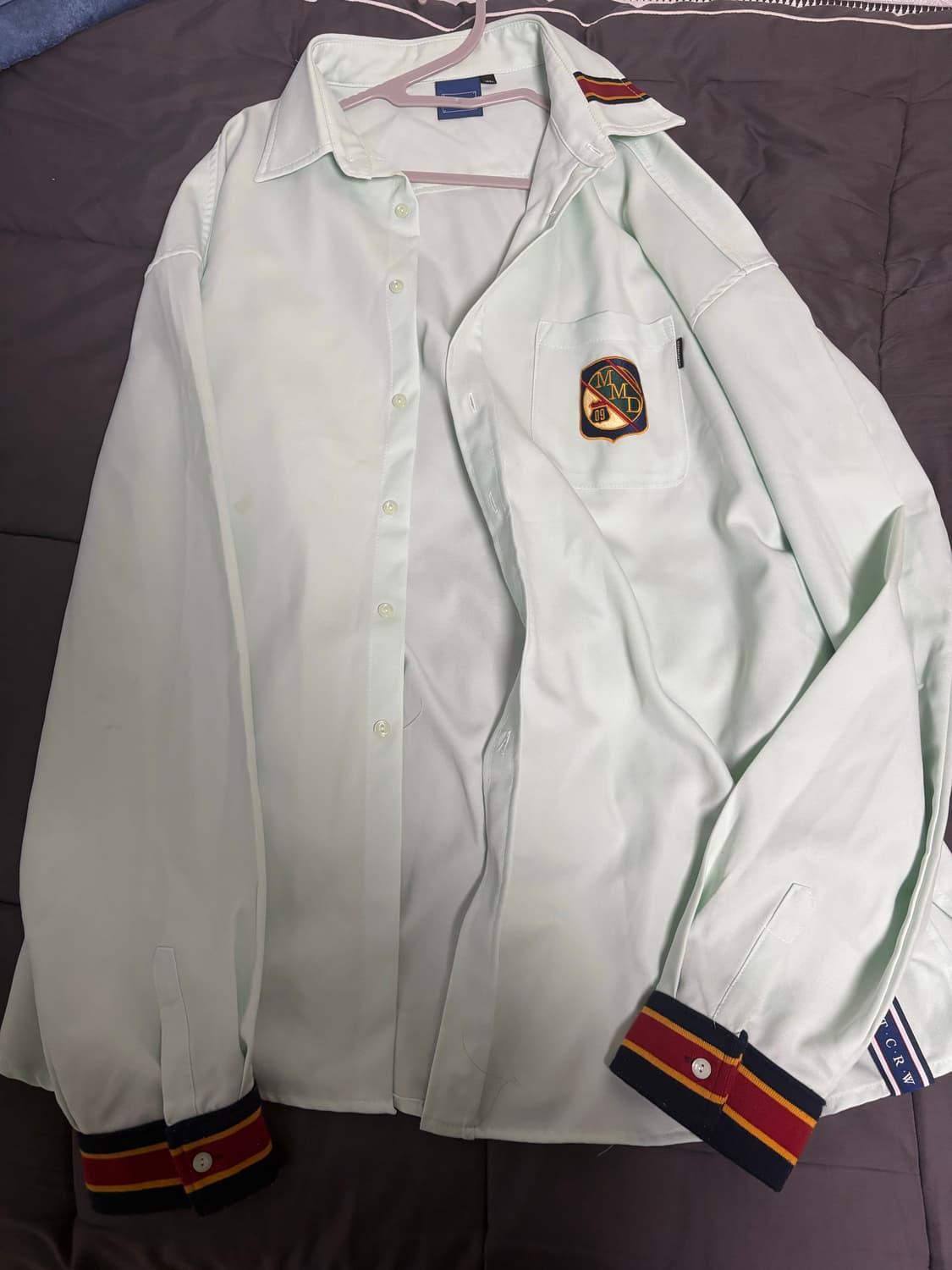 로맨틱 크라운 민트색 셔츠 xl 상품이미지1