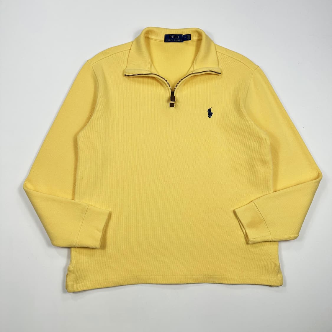 폴로 랄프로렌 클래식 반집업 니트 옐로우 M 상품이미지1