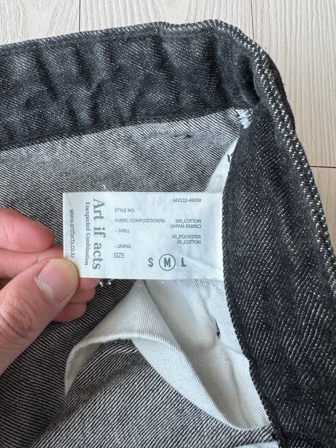 One Tuck Curve Denim Pants_Washed Black 상품이미지4