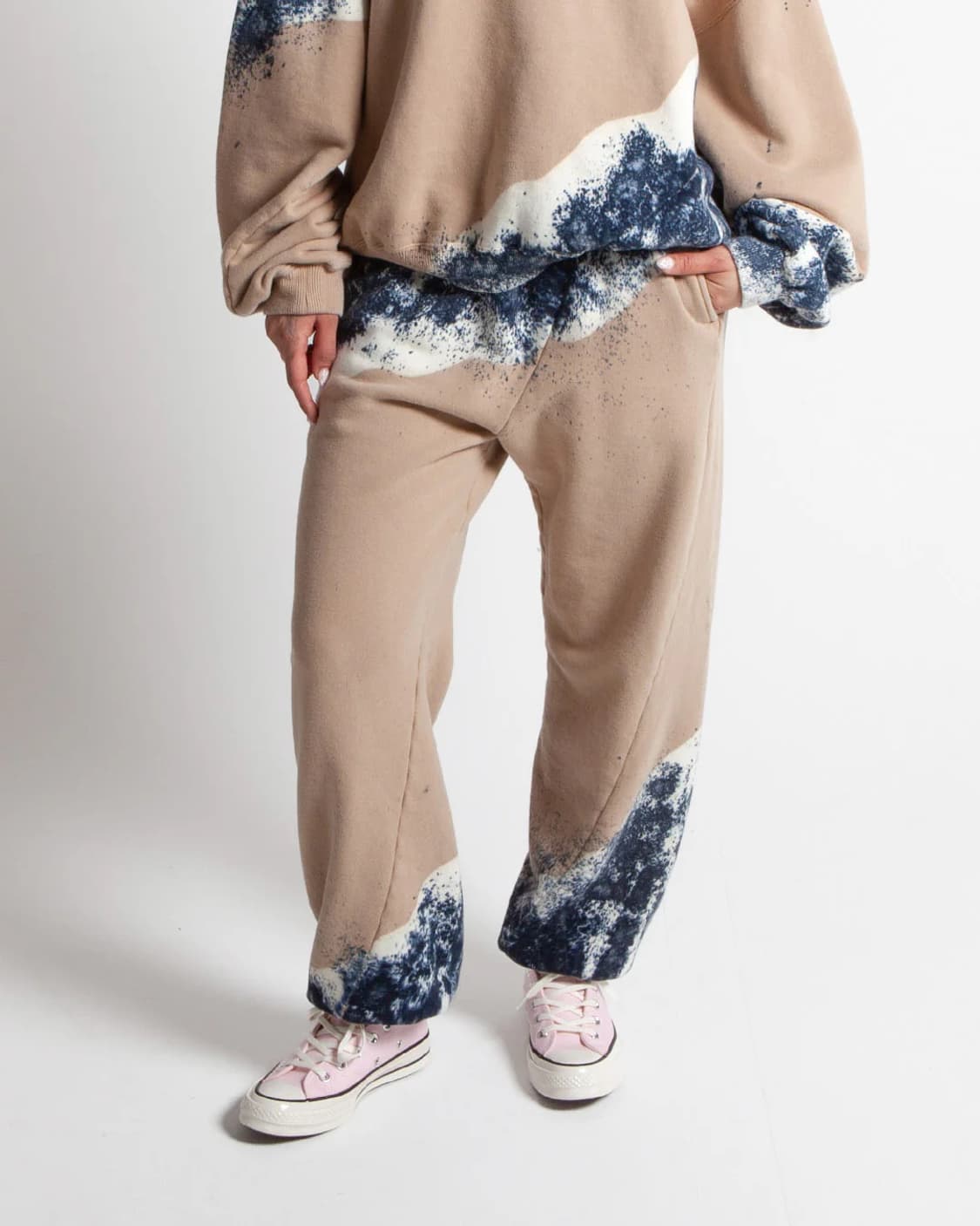 새상품 노마리듬 텍스타일 핸드 다이 스웻팬츠 트레이닝 팬츠 상품이미지5