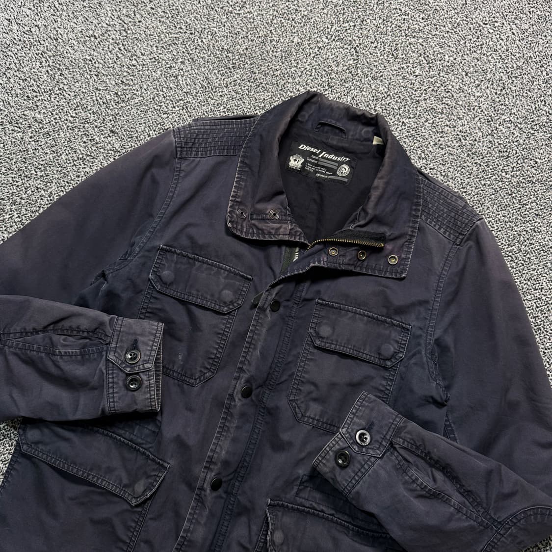 Name : 디젤 엘보우패치 집업 버튼 빈티지데미지 자켓 :)  상품이미지3
