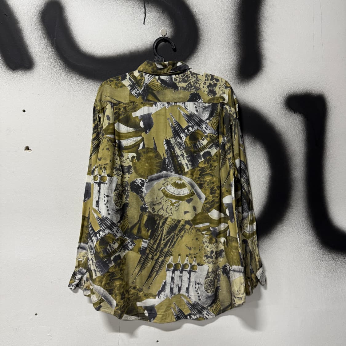 VTG 빈티지 빅사이즈 유럽풍 패턴 원포켓 긴팔 셔츠 상품이미지2