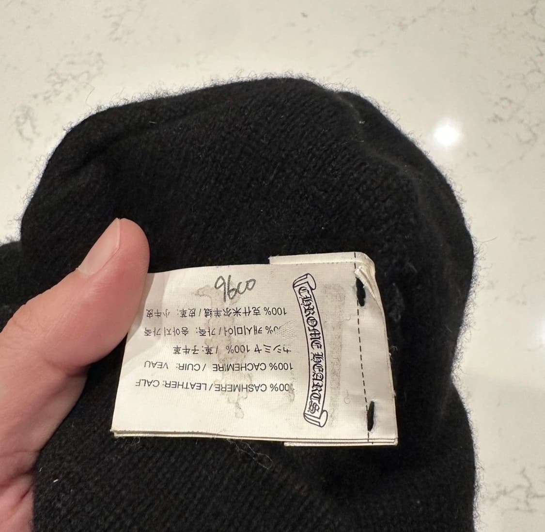 크롬하츠 레더 스타패치 캐시미어 비니 상품이미지6