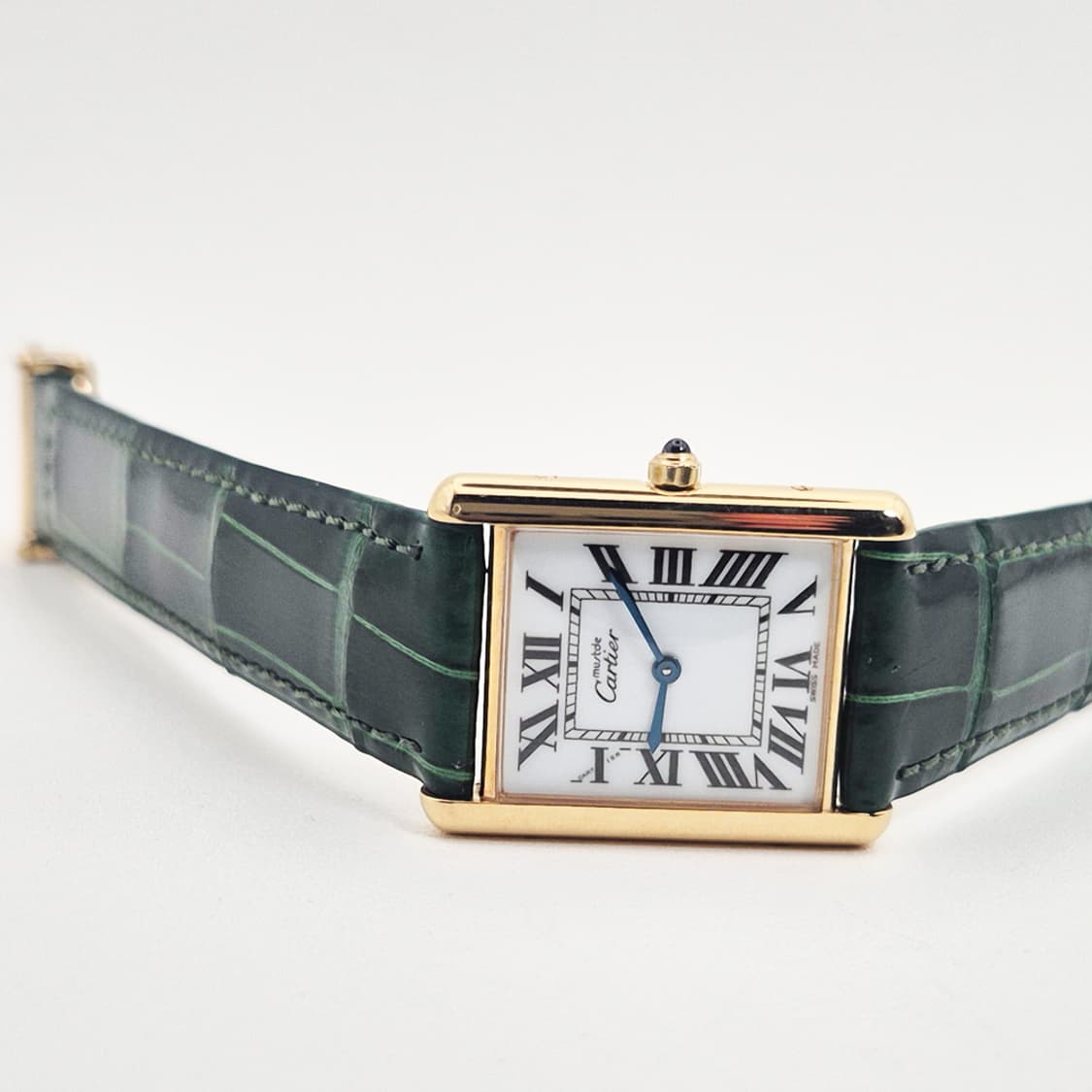 까르띠에 머스트탱크 라지사이즈 그린스트렙 상품이미지5