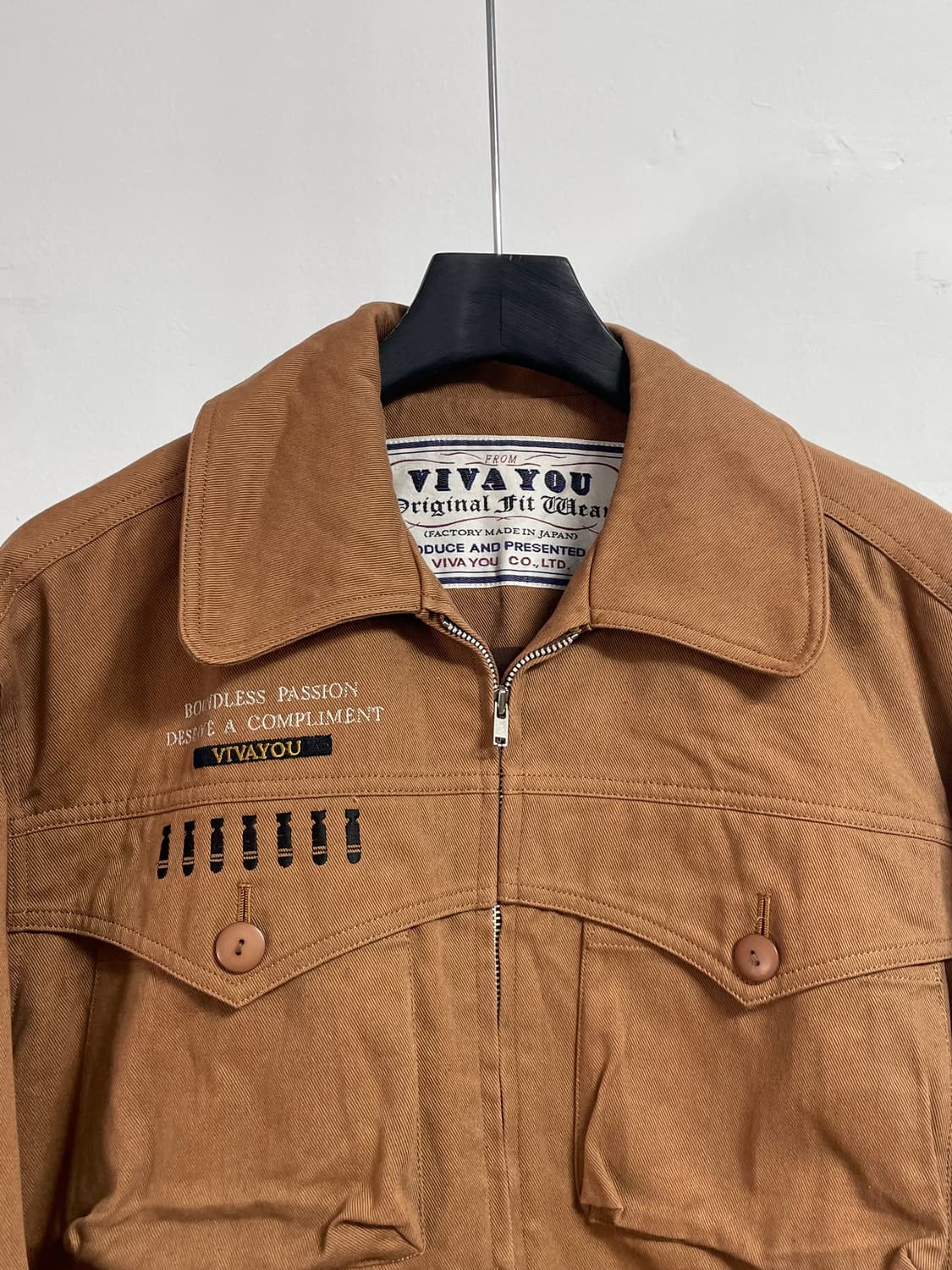 90s 빈티지 우먼스 비바유 레트로 코튼 블루종 자켓 (on.518) 상품이미지2