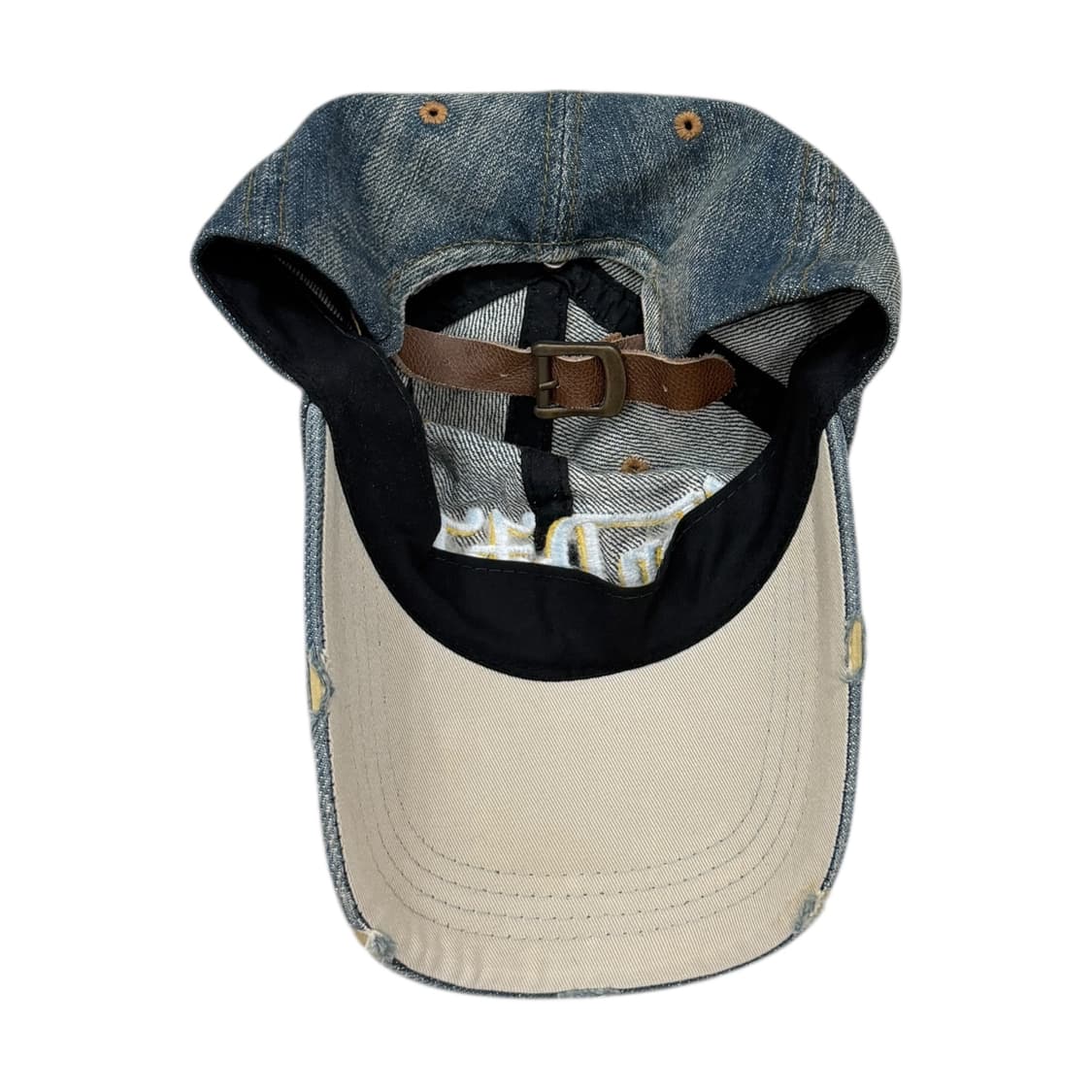 본더치 빈티지 그런지 데미지 청 데님 펑크 Y2K 볼캡 모자 상품이미지3