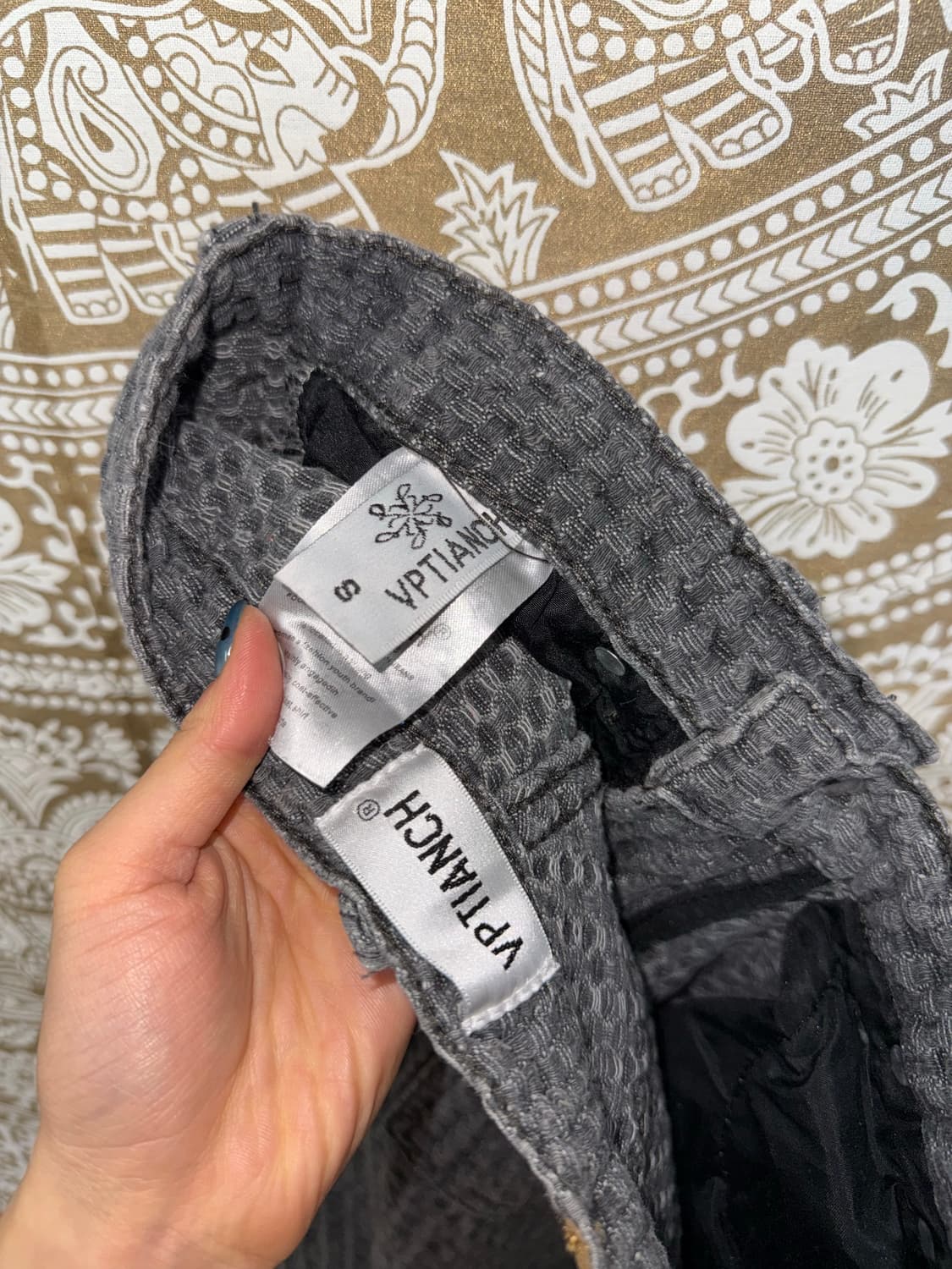 빈티지 여성 디테일 흑청 데님팬츠  상품이미지6