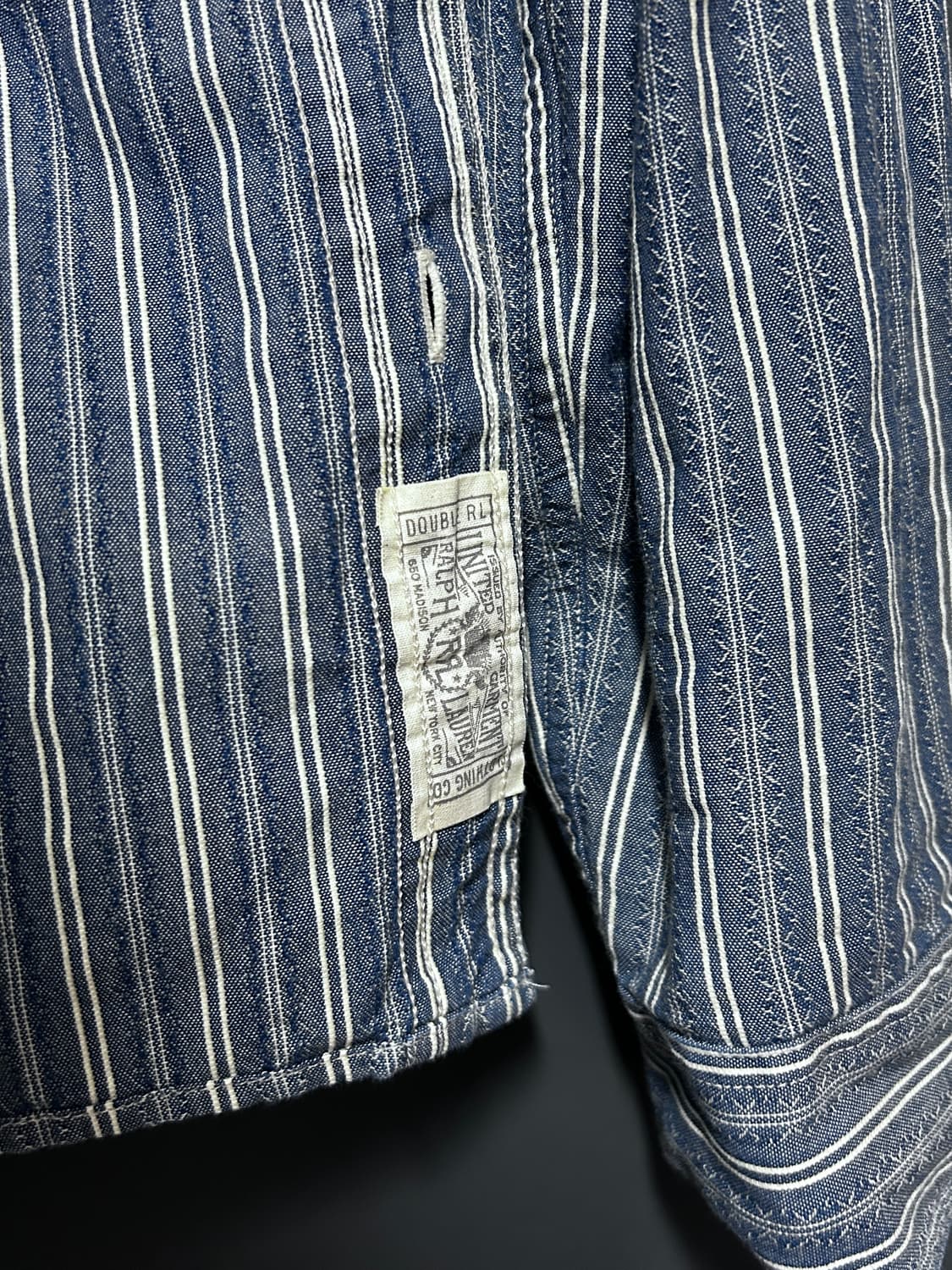 RRL 더블알엘 스트라이프 도비 샴브레이 셔츠 상품이미지7